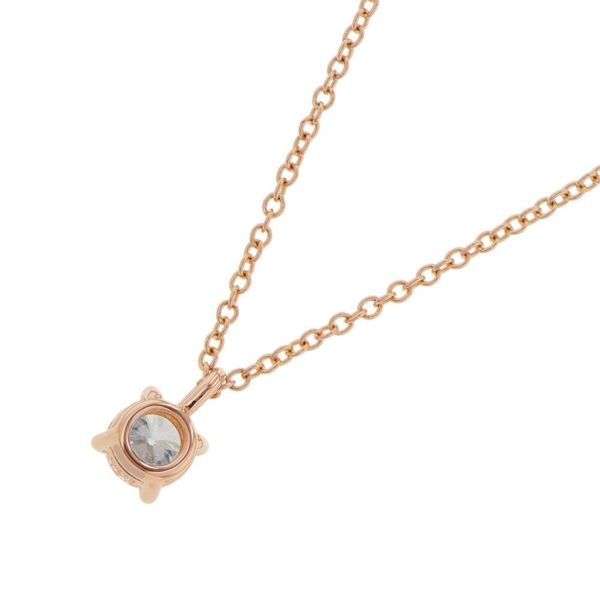 ティファニー ネックレス ソリティア ダイヤモンド ペンダント ダイヤ 0.30ct K18PGピンクゴールド Tiffany&Co. 鑑定書付き