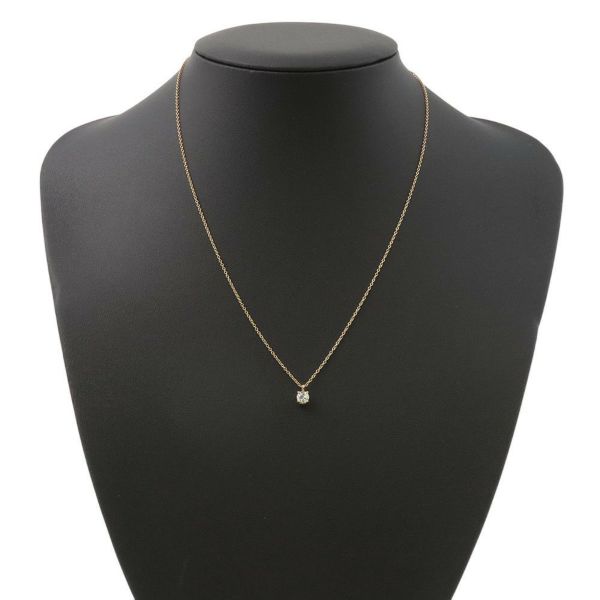 ティファニー ネックレス ソリティア ダイヤモンド ペンダント ダイヤ 0.30ct K18PGピンクゴールド Tiffany&Co. 鑑定書付き