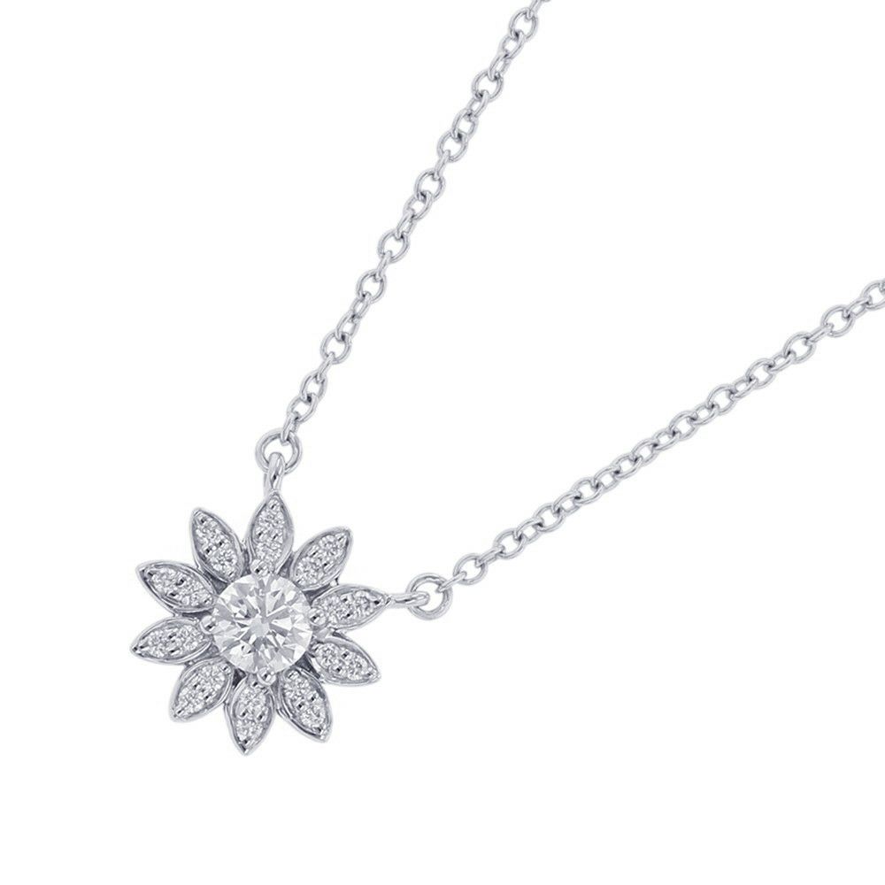 ティファニー ネックレス エンチャント フラワー ネックレス ダイヤモンド Pt950プラチナ Tiffany&Co. ペンダント