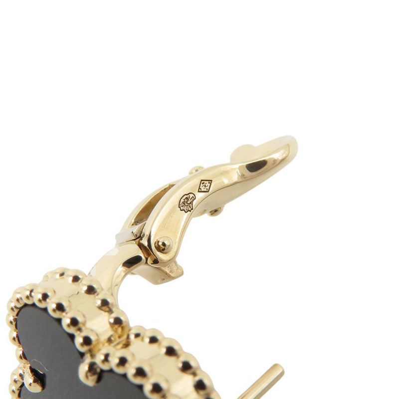 ヴァンクリーフ&アーペル ピアス ヴィンテージ アルハンブラ イヤリング オニキス K18YGイエローゴールド VCARA44200