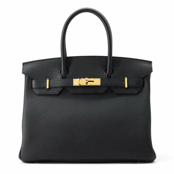 エルメス バーキン30 ブラック/ゴールド金具 トゴ U刻印 HERMES Birkin ハンドバッグ 黒