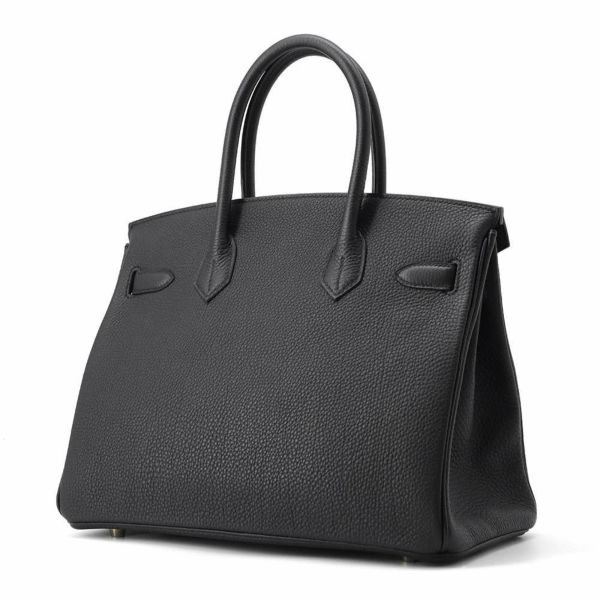 エルメス バーキン30 ブラック/ゴールド金具 トゴ U刻印 HERMES Birkin ハンドバッグ 黒