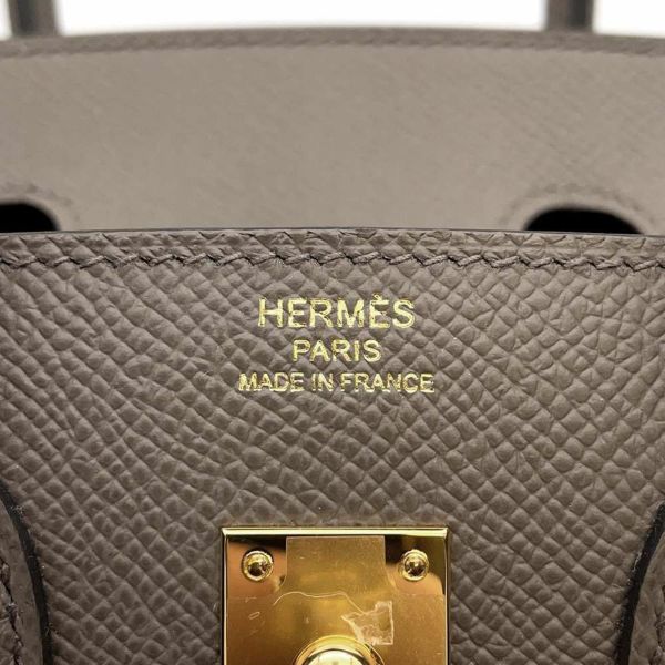 エルメス バーキン25 セリエ エタン/ゴールド金具 ヴォーエプソンB刻印  HERMES Birkin ハンドバッグ