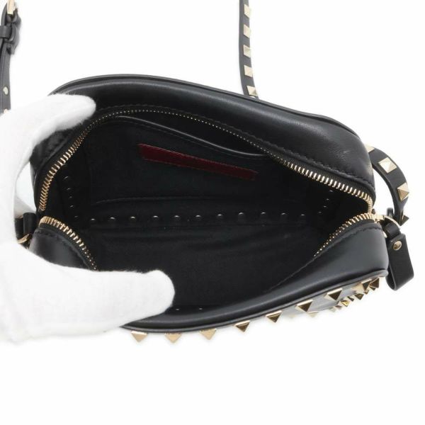 ヴァレンティノ・ガラヴァーニ ショルダーバッグ ロックスタッズ レザー3W2B0809VSF VALENTINO 黒