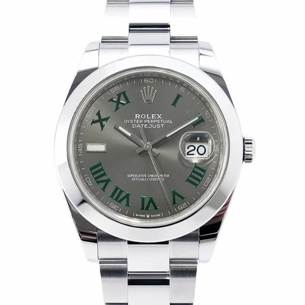 ロレックス デイトジャスト41 ランダムシリアル ルーレット 126300 ROLEX 腕時計 スレート文字盤