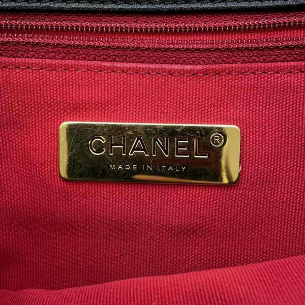 シャネル チェーンショルダーバッグ 19 フラップ ココマーク ラムスキン AS1160 CHANEL 黒