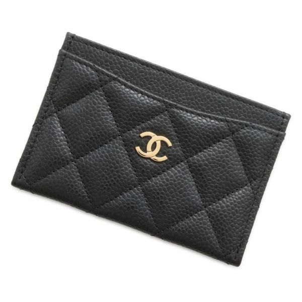 シャネル カードケース クラシック マトラッセ ココマーク キャビアスキン AP0213 CHANEL 定期入れ 名刺入れ 黒 安心保証 |  中古・新品ブランド販売ギャラリーレア公式通販