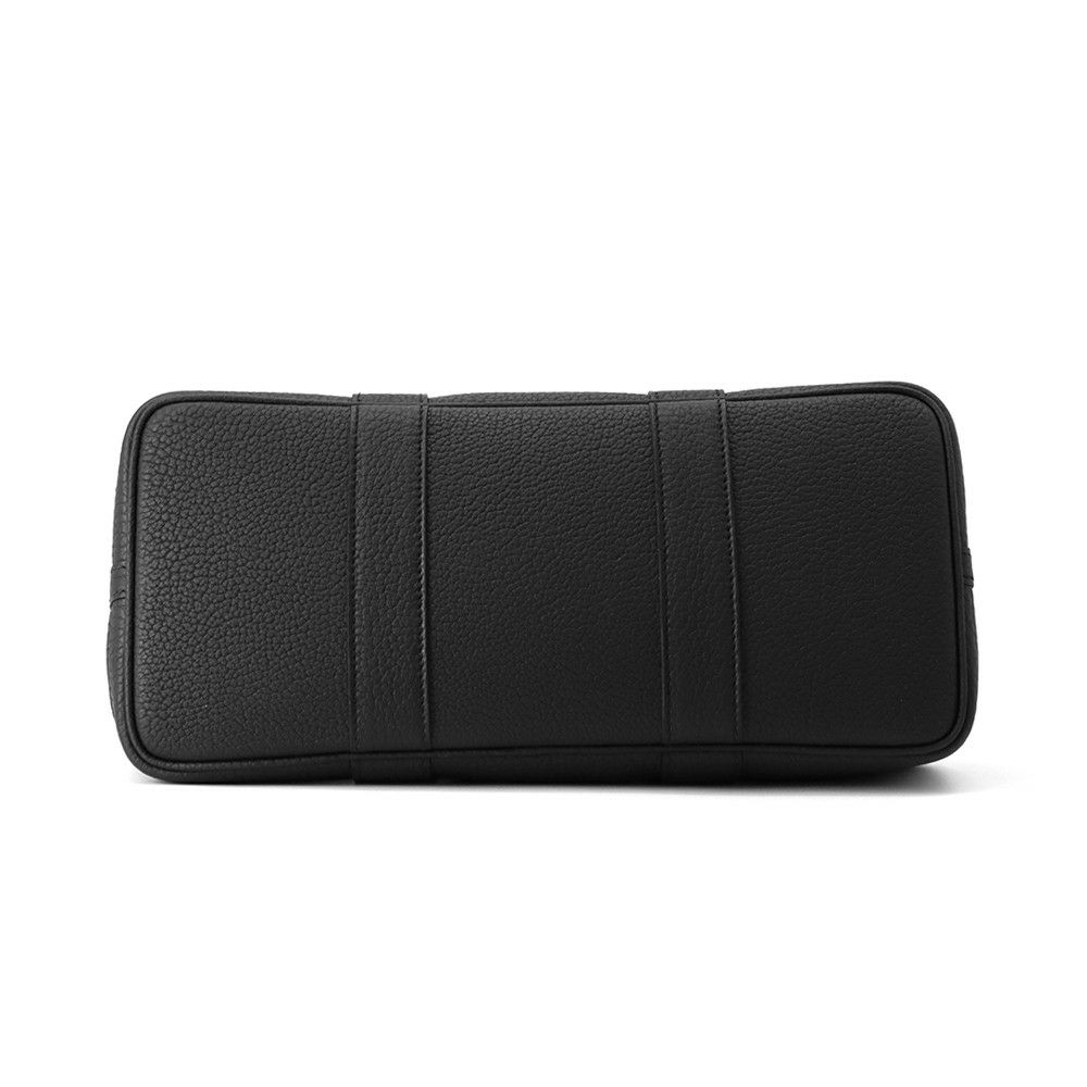 エルメス トートバッグ ガーデンパーティTPM ブラック/シルバー金具 トワルミリタリー/ネゴンダ K刻印 黒