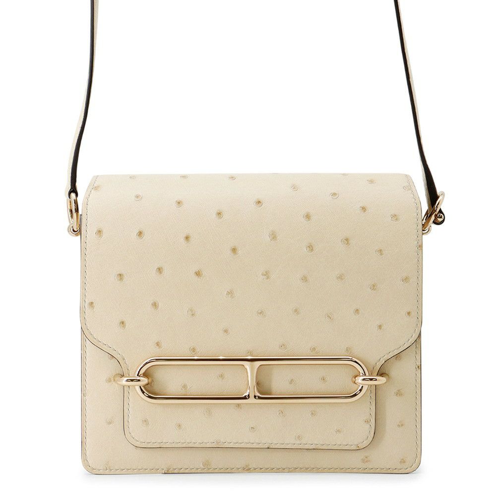 エルメス サック ロウリス ルリ ミニ パーシュマン/ゴールド金具 オーストリッチ U刻印