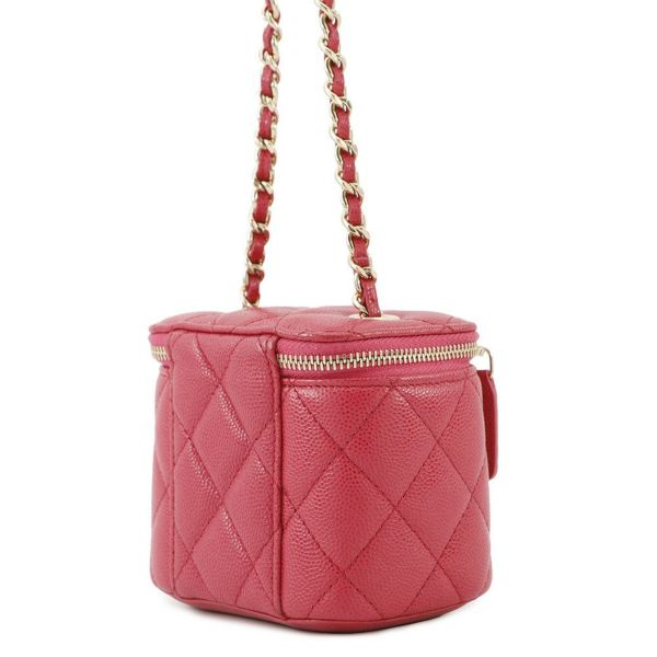 シャネル チェーンショルダーバッグ マトラッセ ココマーク クラシック ミニ ヴァニティケース キャビアスキン AP1340 CHANEL