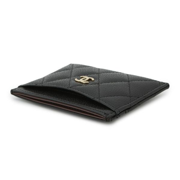 シャネル カードケース クラシック マトラッセ ココマーク キャビアスキン AP0213 CHANEL 定期入れ パスケース 黒