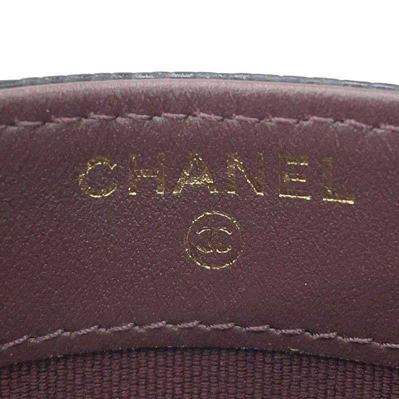シャネル カードケース クラシック マトラッセ ココマーク キャビアスキン AP0213 CHANEL 定期入れ パスケース 黒