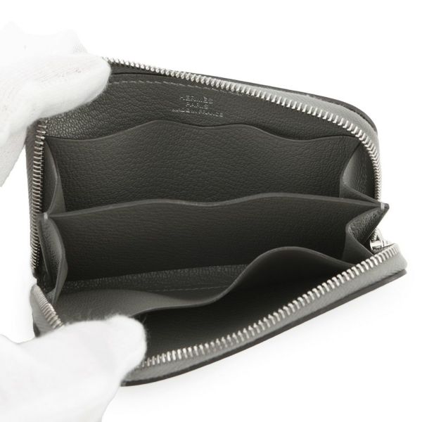 エルメス カードケース ジップ アン ゴー グリメイヤー/シルバー金具 エバーカラー K刻印 HERMES 定期入れ
