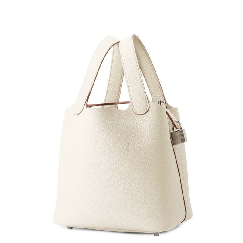 エルメス ハンドバッグ ピコタンロックPM ベトン/シルバー金具 トリヨンクレマンス K刻印 HERMES トートバッグ
