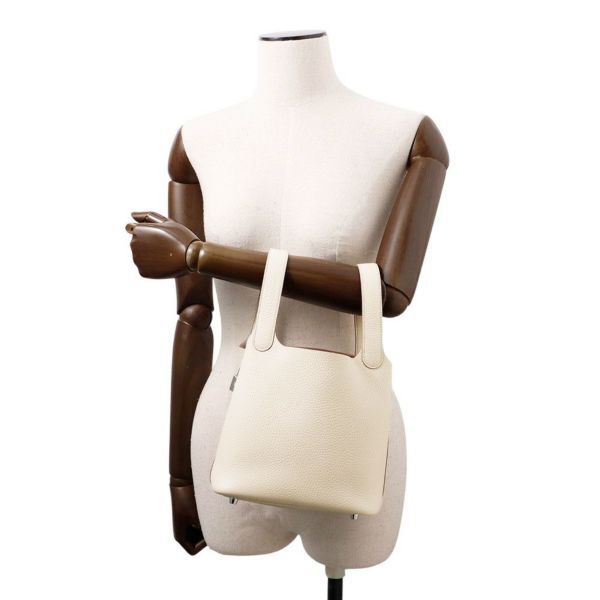 エルメス ハンドバッグ ピコタンロックPM ベトン/シルバー金具 トリヨンクレマンス K刻印 HERMES トートバッグ