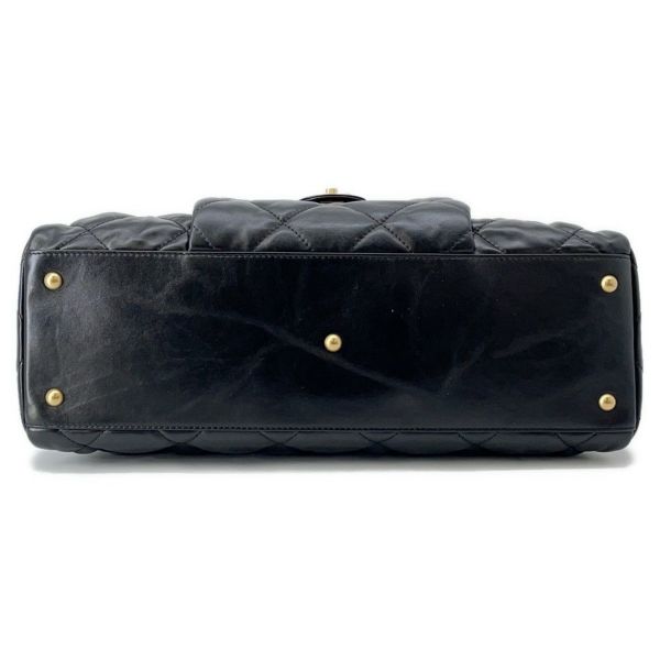 シャネル ショルダーバッグ ココマーク マトラッセ マキシボーリングバッグ カーフレザー AS4812  CHANEL 黒