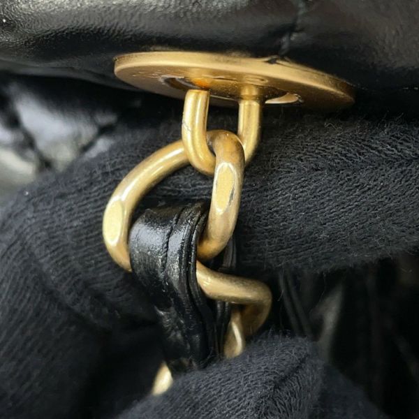 シャネル ショルダーバッグ ココマーク マトラッセ マキシボーリングバッグ カーフレザー AS4812  CHANEL 黒