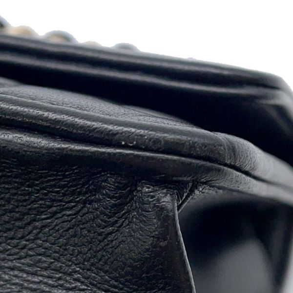 シャネル チェーンウォレット カメリア ココマーク ラムスキン A47421 CHANEL 財布 黒