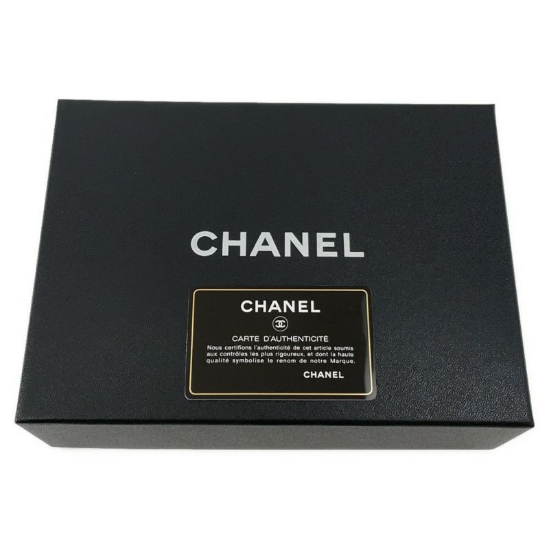シャネル チェーンウォレット カメリア ココマーク ラムスキン A47421 CHANEL 財布 黒
