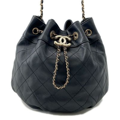 ［美品］シャネル　マトラッセ　チェーン　ココマーク　ミニボストン　ハンドバッグ CHANEL 「CHANEL」 ココマーク ミニボストンバッグ - ブラック