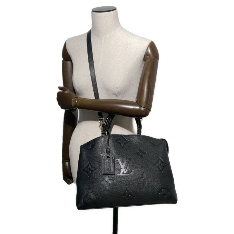 ルイヴィトン ハンドバッグ モノグラム・アンプラント グラン・パレMM M45811 2way 黒 ブラック