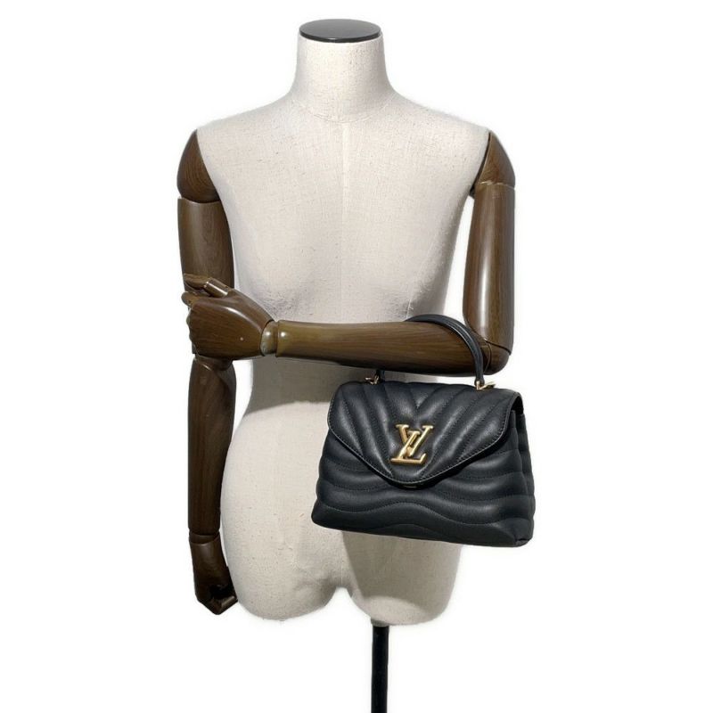 ルイヴィトン ハンドバッグ レザー ホールドミー M21720 LOUIS VUITTON 2wayショルダーバッグ ブラック 黒