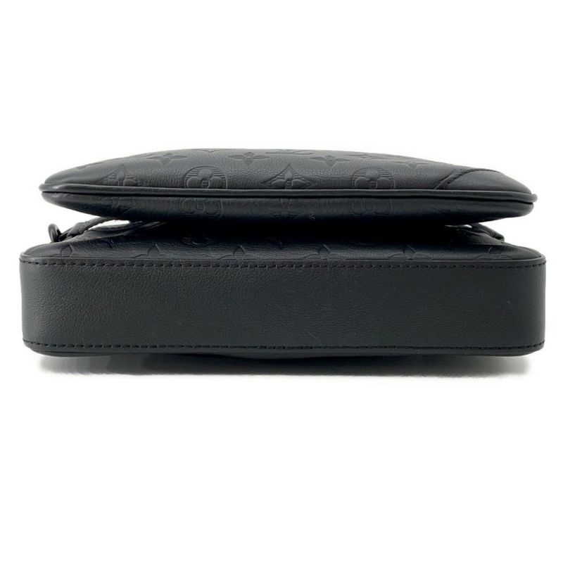 ルイヴィトン ショルダーバッグ モノグラム・シャドウ トリオ メッセンジャー M46602 LOUIS VUITTON ブラック 黒