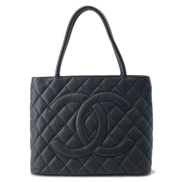シャネル トートバッグ 復刻トート マトラッセ ココマーク キャビアスキン A01804 CHANEL 黒