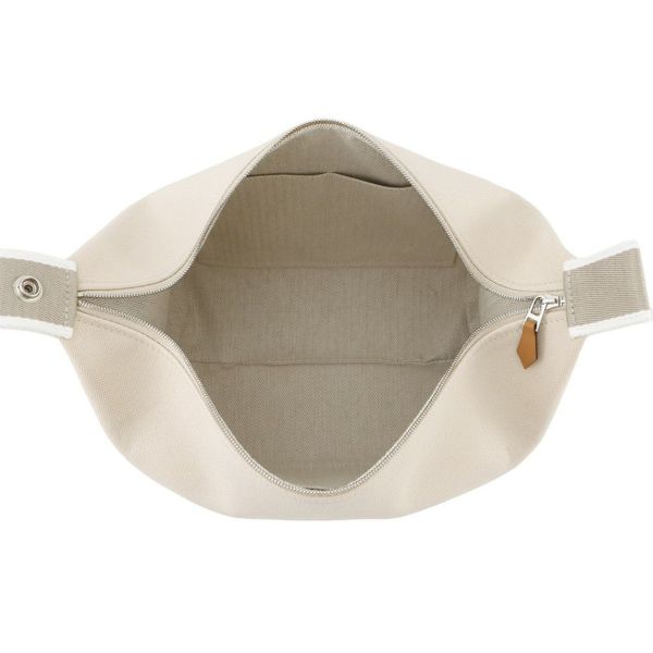 エルメス ポーチ ブリッド・ア・ブラックGM ベージュ/シルバー金具 キャンバス HERMES バッグ 小物入れ