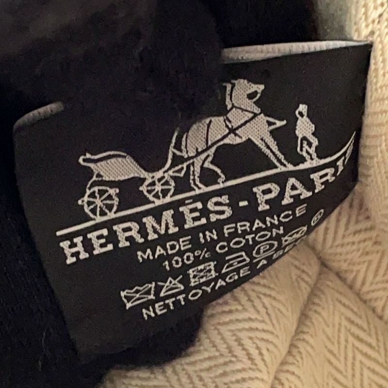 エルメス ポーチ ブリッド・ア・ブラックGM ベージュ/シルバー金具 キャンバス HERMES バッグ 小物入れ