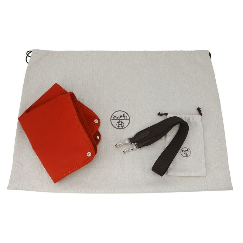 エルメス ドッグキャリーバッグ カーキ/フー/シルバー金具 トワルミリタリー B刻印 HERMES 小型ペットキャリー