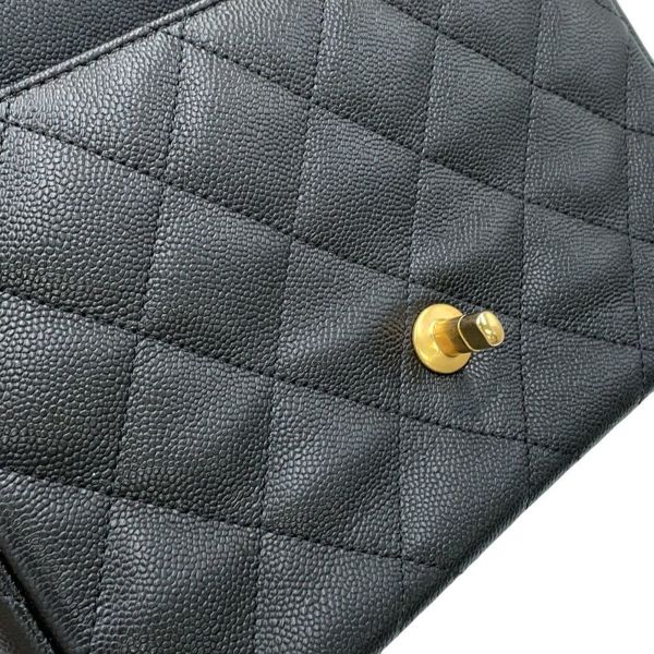 シャネル チェーンショルダーバッグ ココマーク マトラッセ ハート型ココボール キャビアスキン AS3921 CHANEL 黒
