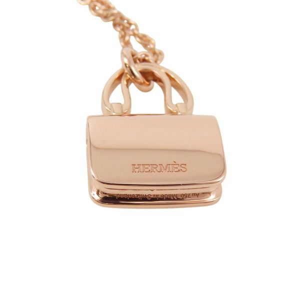 エルメス ネックレス アミュレット コンスタンス ペンダント ダイヤ 43P 計0.44ct K18PGピンクゴールド HERMES Amulettes Constance