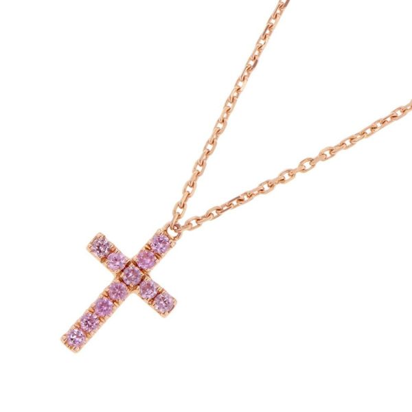 カルティエ ネックレス シンボル クロス ネックレス ピンクサファイア K18PGピンクゴールド B7223700 Cartier ペンダント