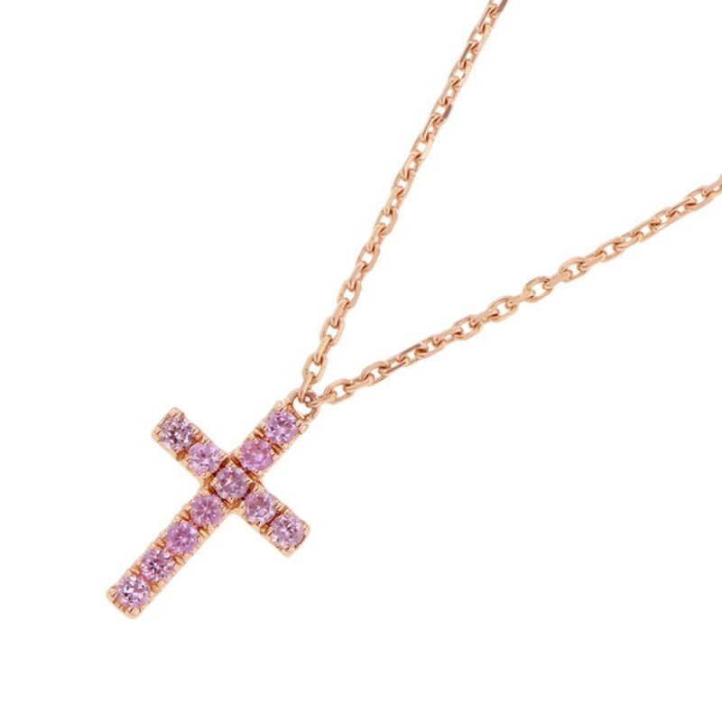 カルティエ ネックレス シンボル クロス ネックレス ピンクサファイア K18PGピンクゴールド B7223700 Cartier ペンダント