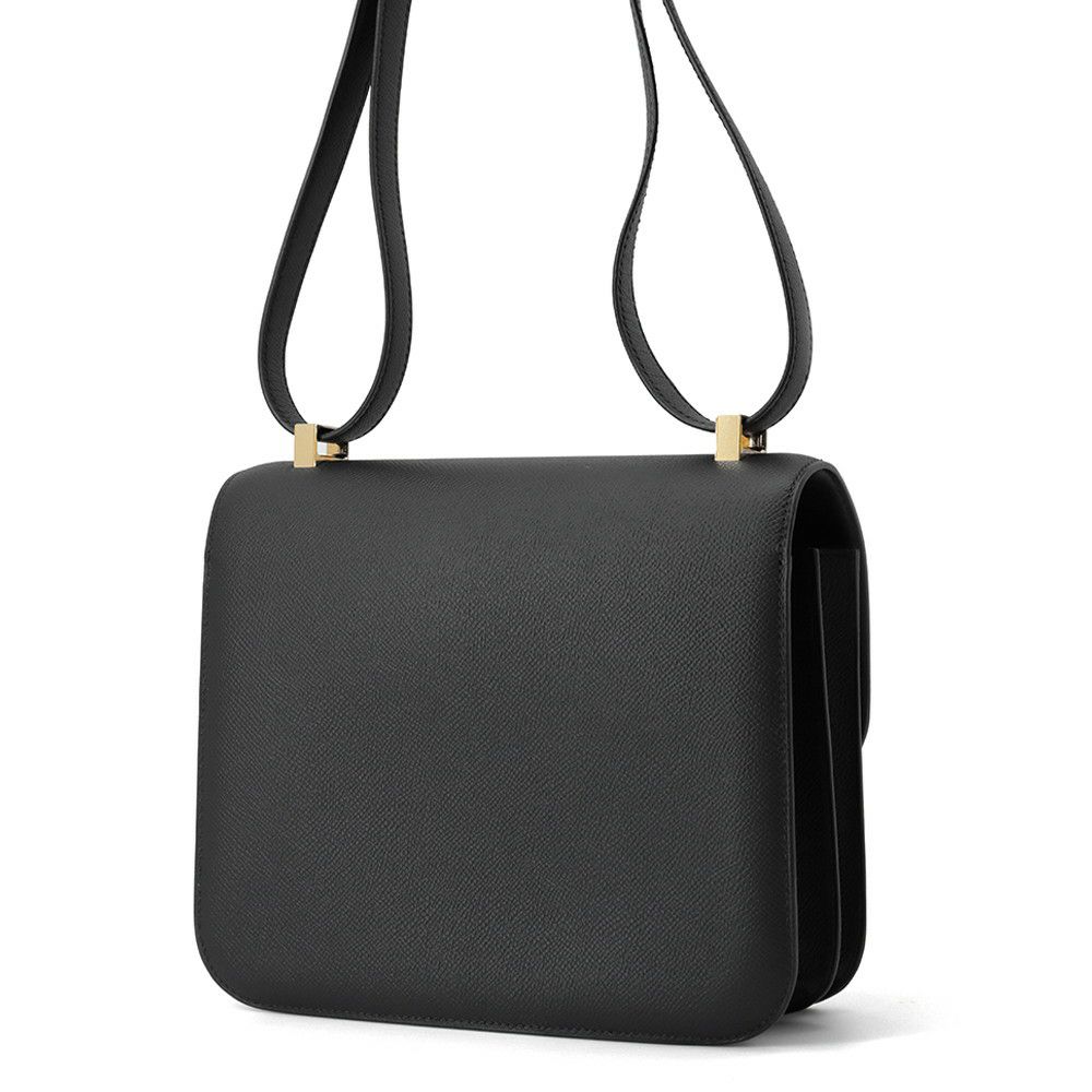 エルメス ショルダーバッグ コンスタンス24 ブラック/ピンクゴールド金具 エプソン Y刻印 HERMES Constance 黒