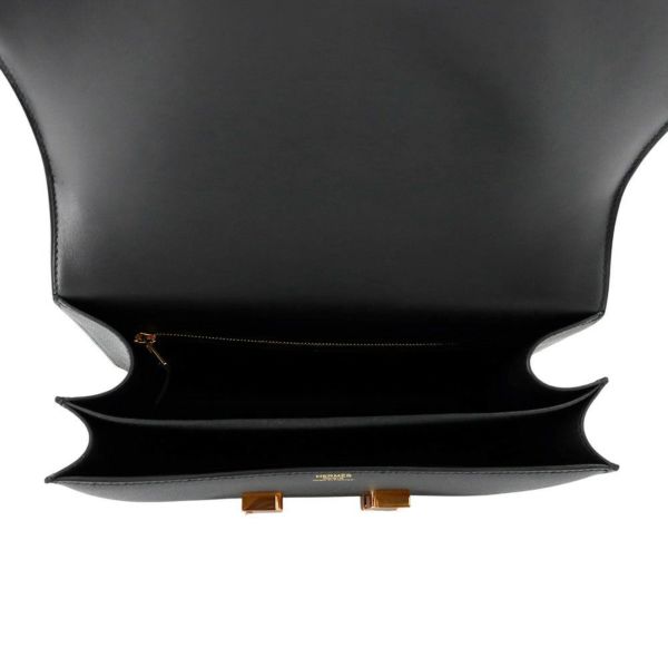 エルメス ショルダーバッグ コンスタンス24 ブラック/ピンクゴールド金具 エプソン Y刻印 HERMES Constance 黒