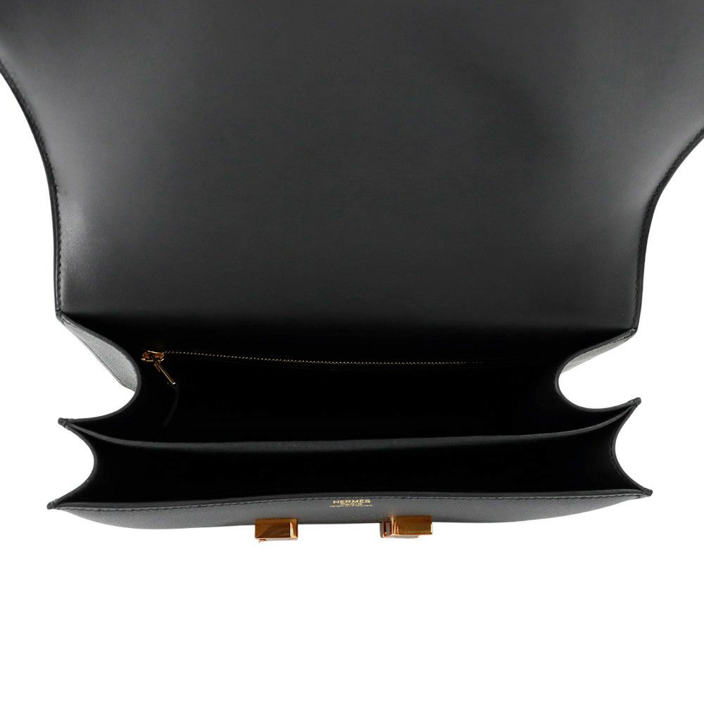 エルメス ショルダーバッグ コンスタンス24 ブラック/ピンクゴールド金具 エプソン Y刻印 HERMES Constance 黒