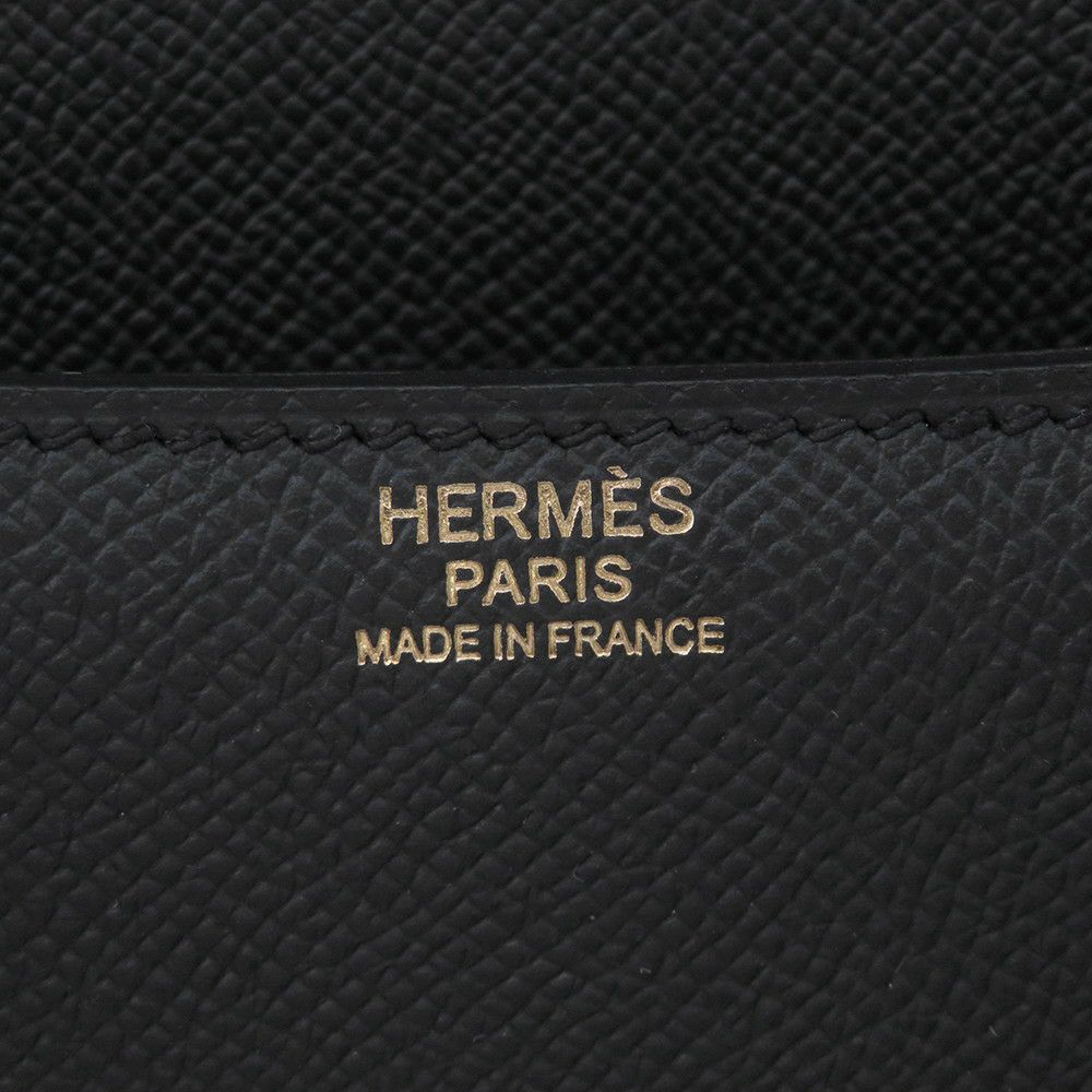 エルメス ショルダーバッグ コンスタンス24 ブラック/ピンクゴールド金具 エプソン Y刻印 HERMES Constance 黒