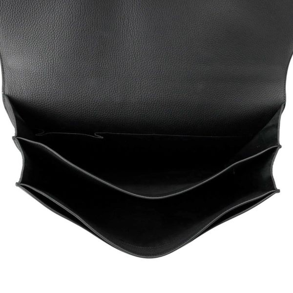 エルメス ビジネスバッグ サックアデペッシュ38 ブラック/シルバー金具 トゴ Y刻印 メンズ 黒