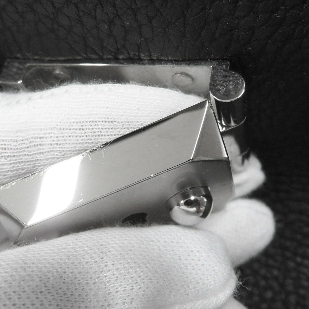 エルメス ビジネスバッグ サックアデペッシュ38 ブラック/シルバー金具 トゴ Y刻印 メンズ 黒