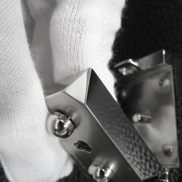 エルメス ビジネスバッグ サックアデペッシュ38 ブラック/シルバー金具 トゴ Y刻印 メンズ 黒