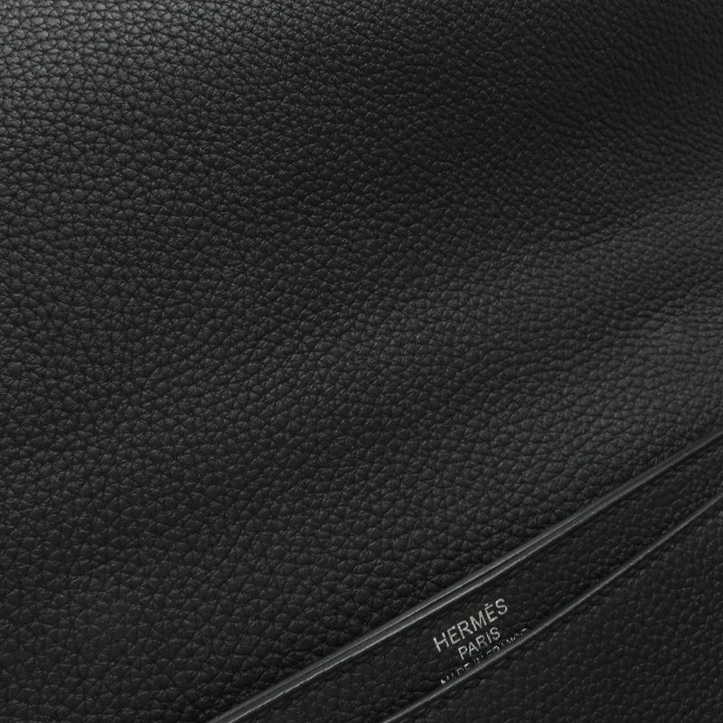 エルメス ビジネスバッグ サックアデペッシュ38 ブラック/シルバー金具 トゴ Y刻印 メンズ 黒
