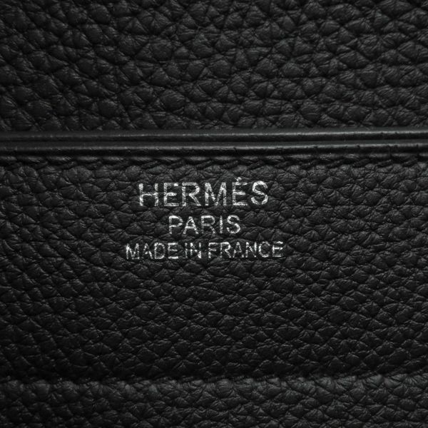 エルメス ビジネスバッグ サックアデペッシュ38 ブラック/シルバー金具 トゴ Y刻印 メンズ 黒