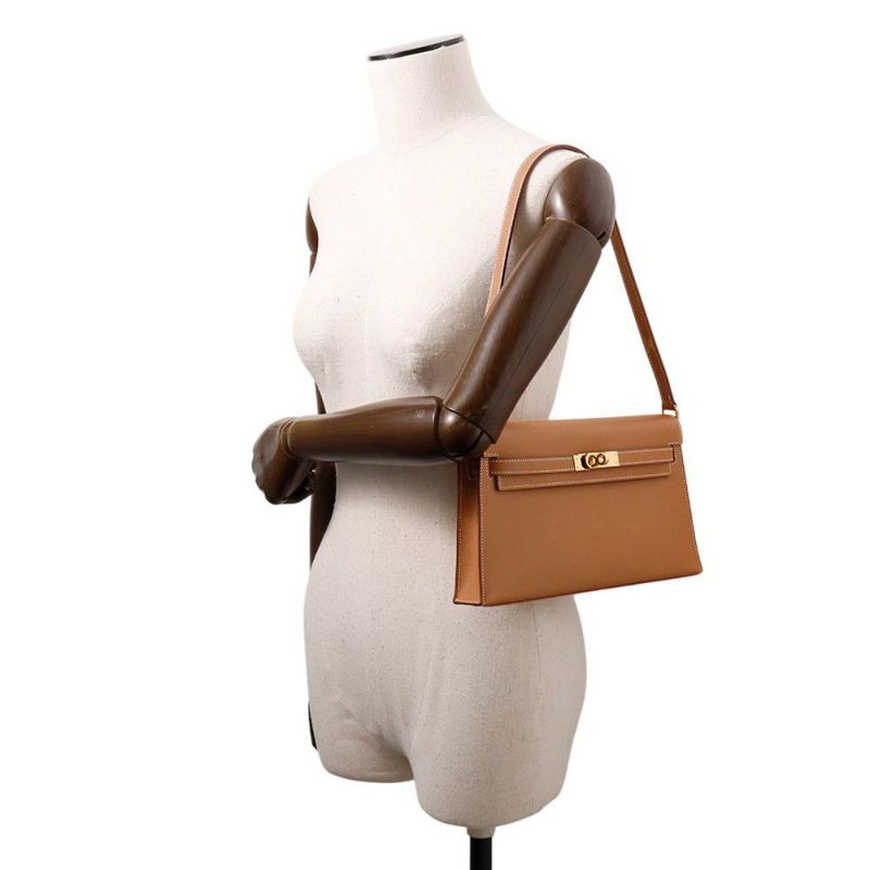 エルメス クラッチバッグ ケリーエラン ゴールド/ゴールド金具 ヴォーマダム B刻印 2wayショルダー