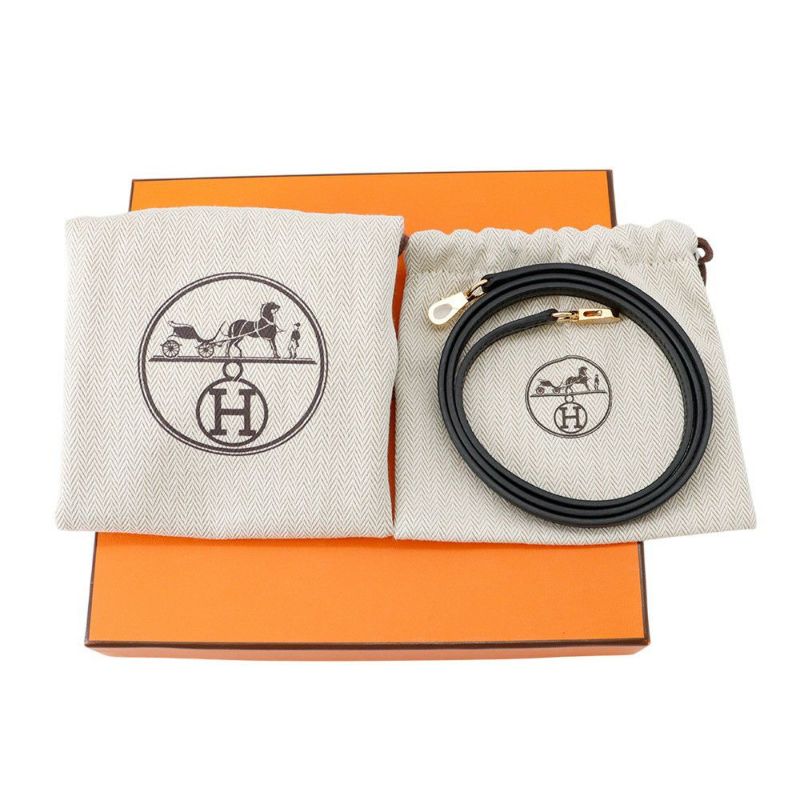 エルメス ハンドバッグ ミニケリー2 外縫い ブラック/ゴールド金具 エプソン K刻印 2wayショルダー 黒