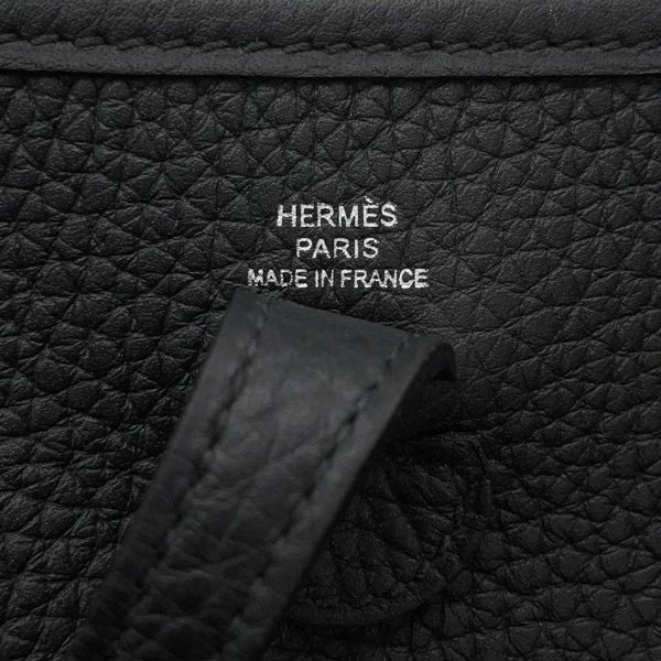 エルメス ショルダーバッグ エブリンTPM 111cm ブラック/シルバー金具 トリヨンクレマンス K刻印 黒