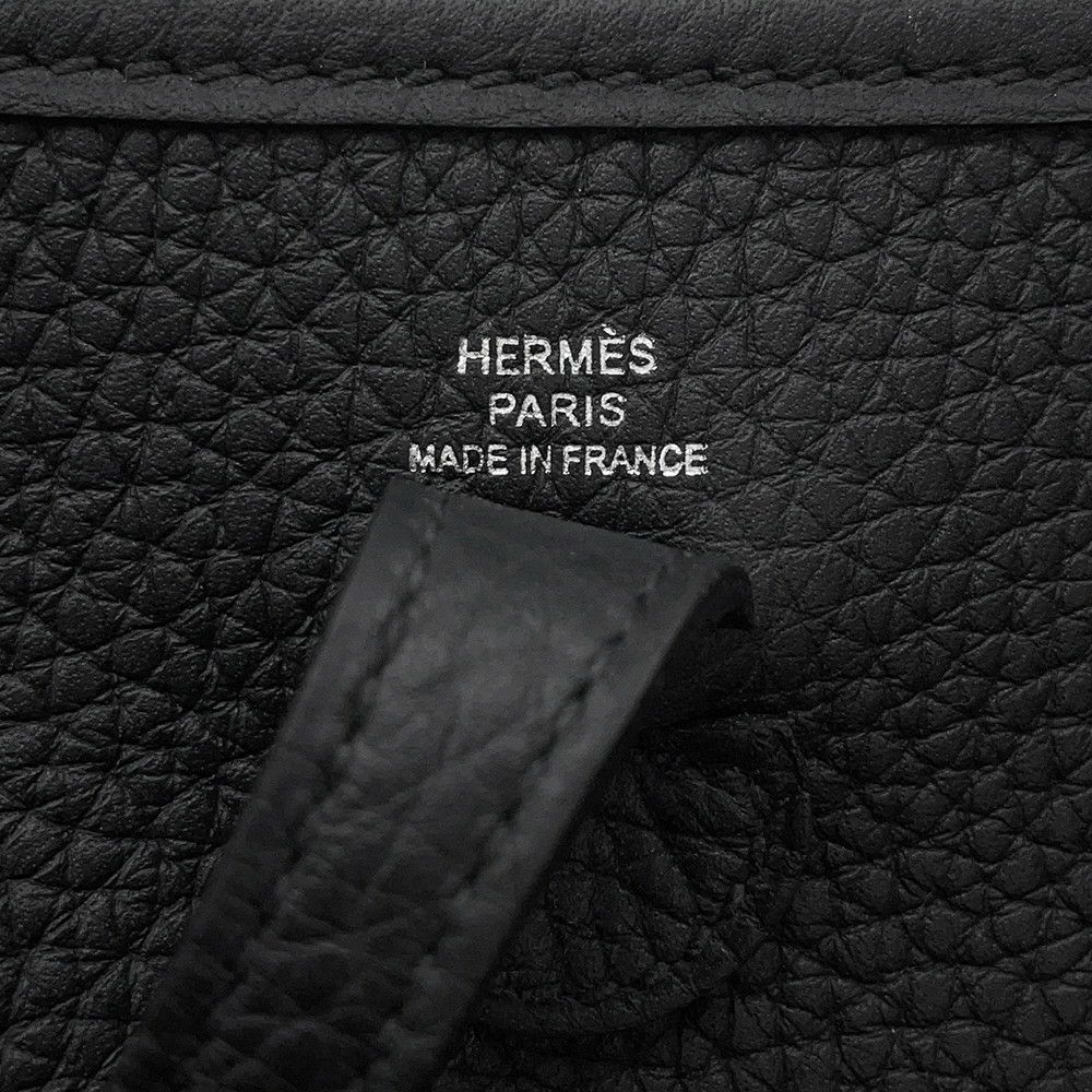 エルメス ショルダーバッグ エブリンTPM 111cm ブラック/シルバー金具 トリヨンクレマンス K刻印 黒