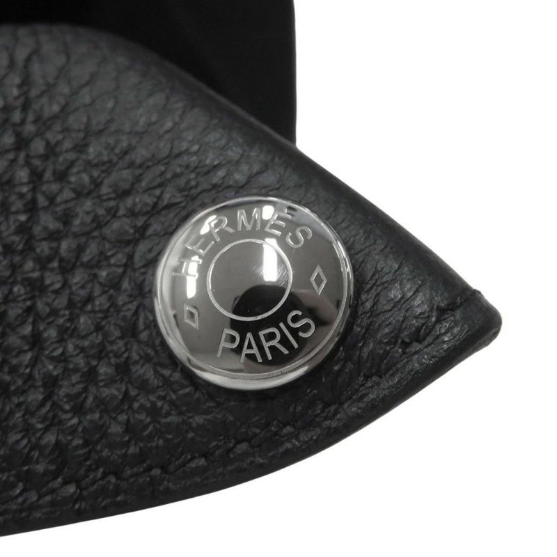 エルメス ショルダーバッグ ヴィドポッシュ ブラック/シルバー金具 トゴ B刻印 HERMES 黒