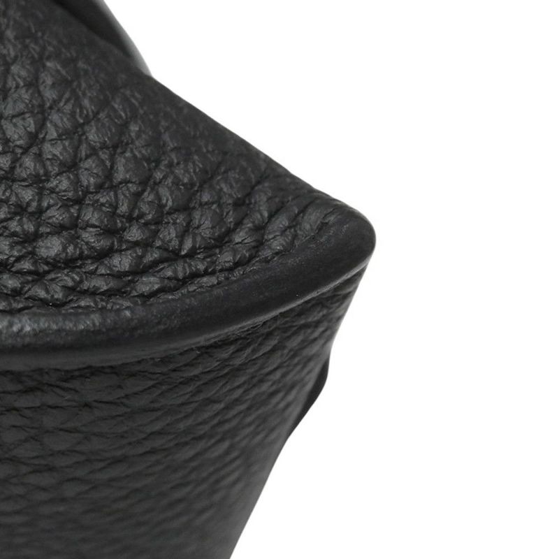 エルメス ショルダーバッグ ヴィドポッシュ ブラック/シルバー金具 トゴ B刻印 HERMES 黒